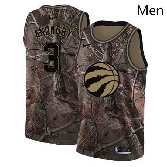 Mens Nike Toronto Raptors 3 OG Anunoby Swingman Camo Realtree Collection NBA Jersey